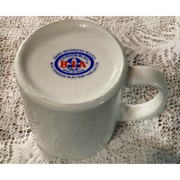 BIA Cordon Bleu White Christmas Tree Porcelain Mugs Set of 2 Coffee Cups - Picture 9 of 10